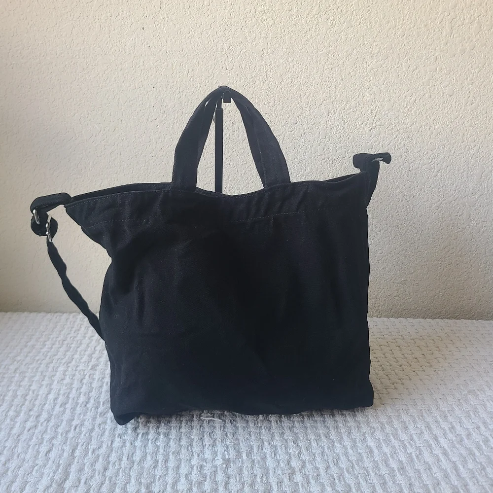 Baggu Black 100% Cotton Shoulder Bag - Picture 2 of 6